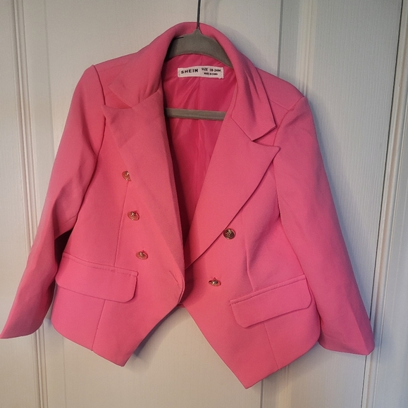 KIDS Pink Double-Breasted Blazer. Size 18-24 Months NWOT - Picture 3 of 3